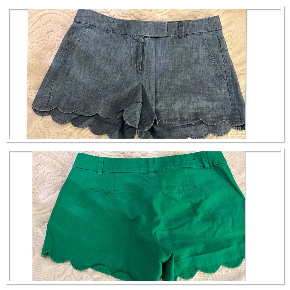 J Crew Scallop Shirts - Size 6